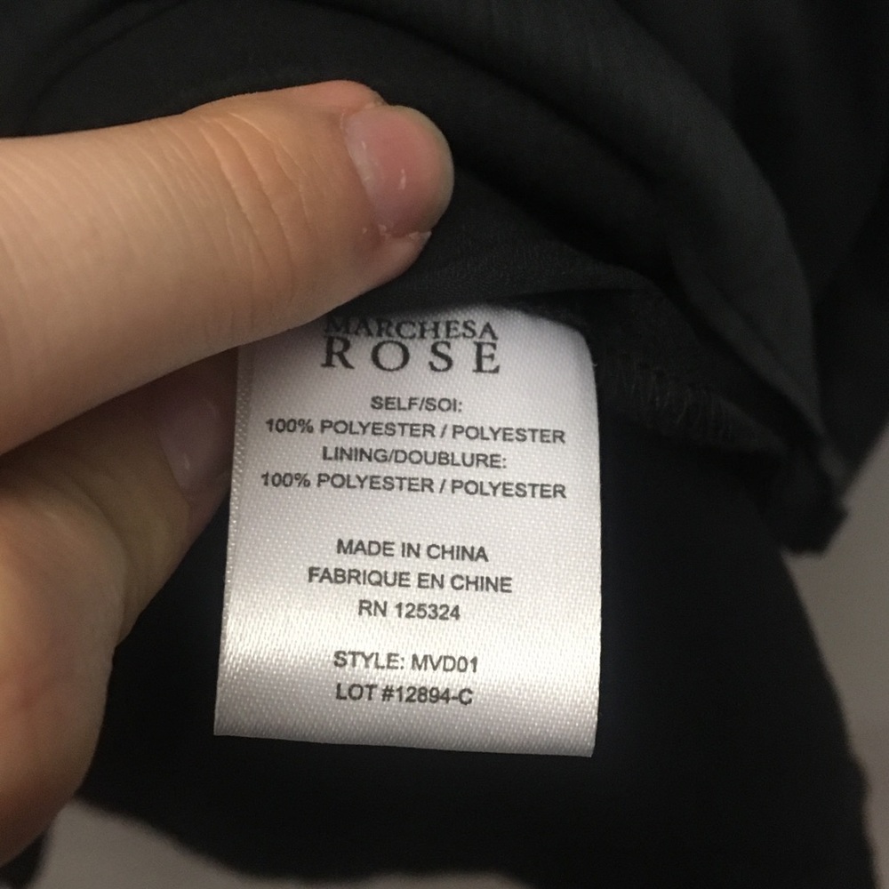 Marchesa Rose Ruffle-front black dress - Picture 7 of 8